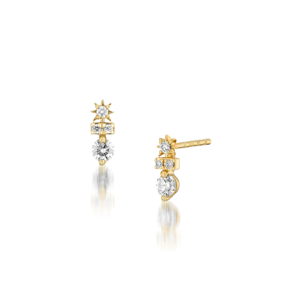 K18 ピアス DIAMOND PIERCED EARRINGS