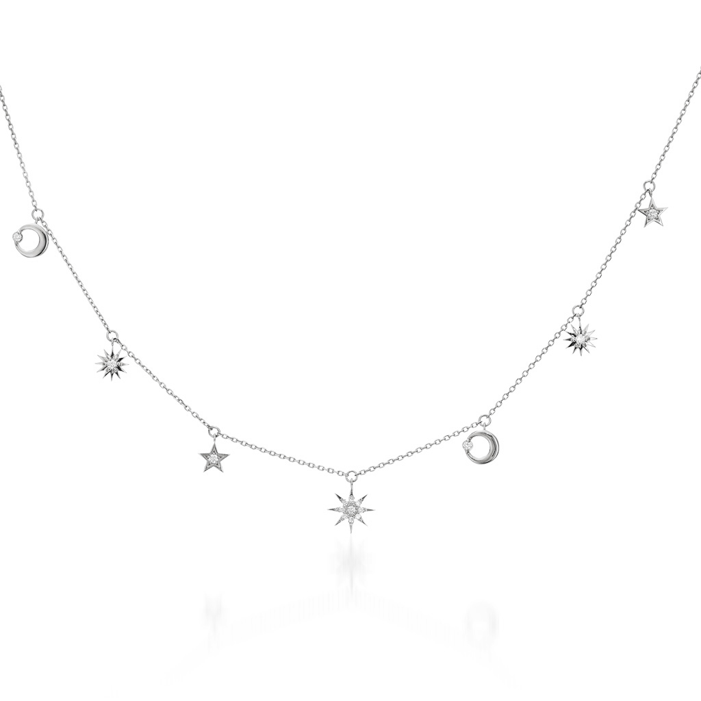 K18ネックレス MOON&SUN NECKLACE