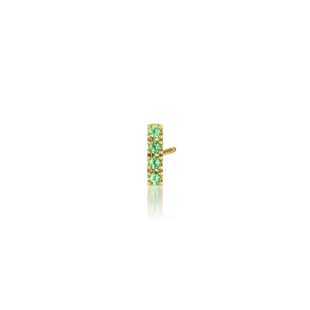 K10ピアス GREEN GARNAT TINY PIERCED EARRING