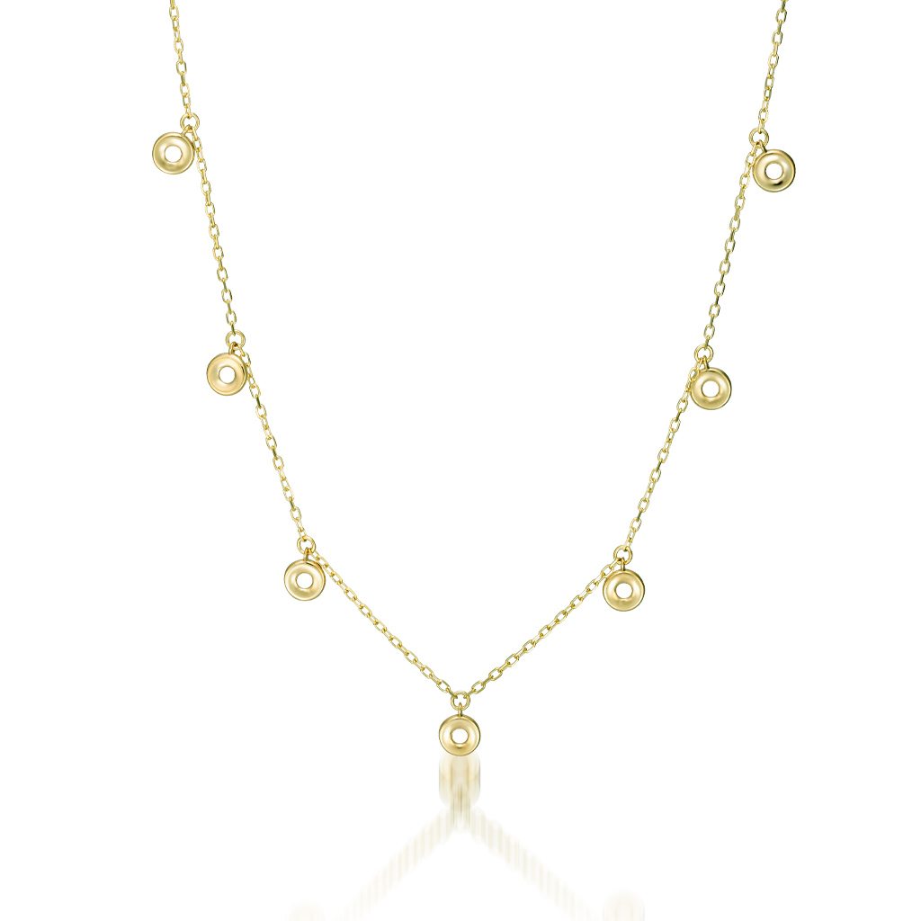 K10ネックレス PUFFED CIRCLE NECKLACE