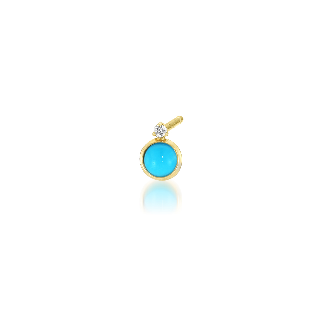 K10ピアス TURQUOISE TINY PIERCED EARRING
