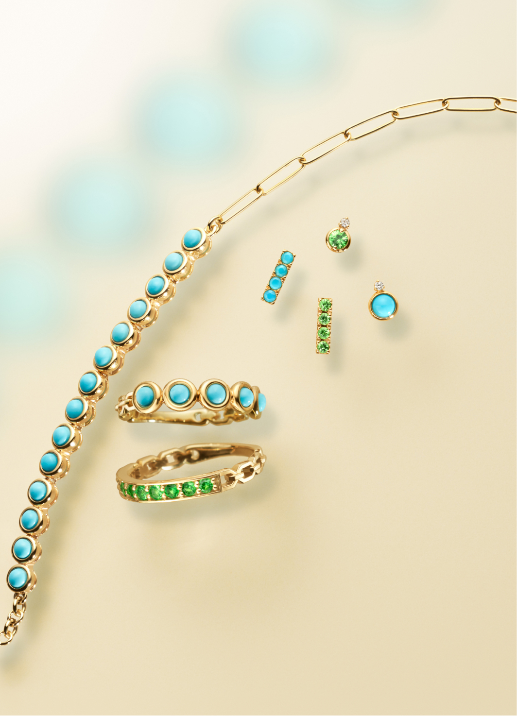 TURQUOISE & GREEN GARNET