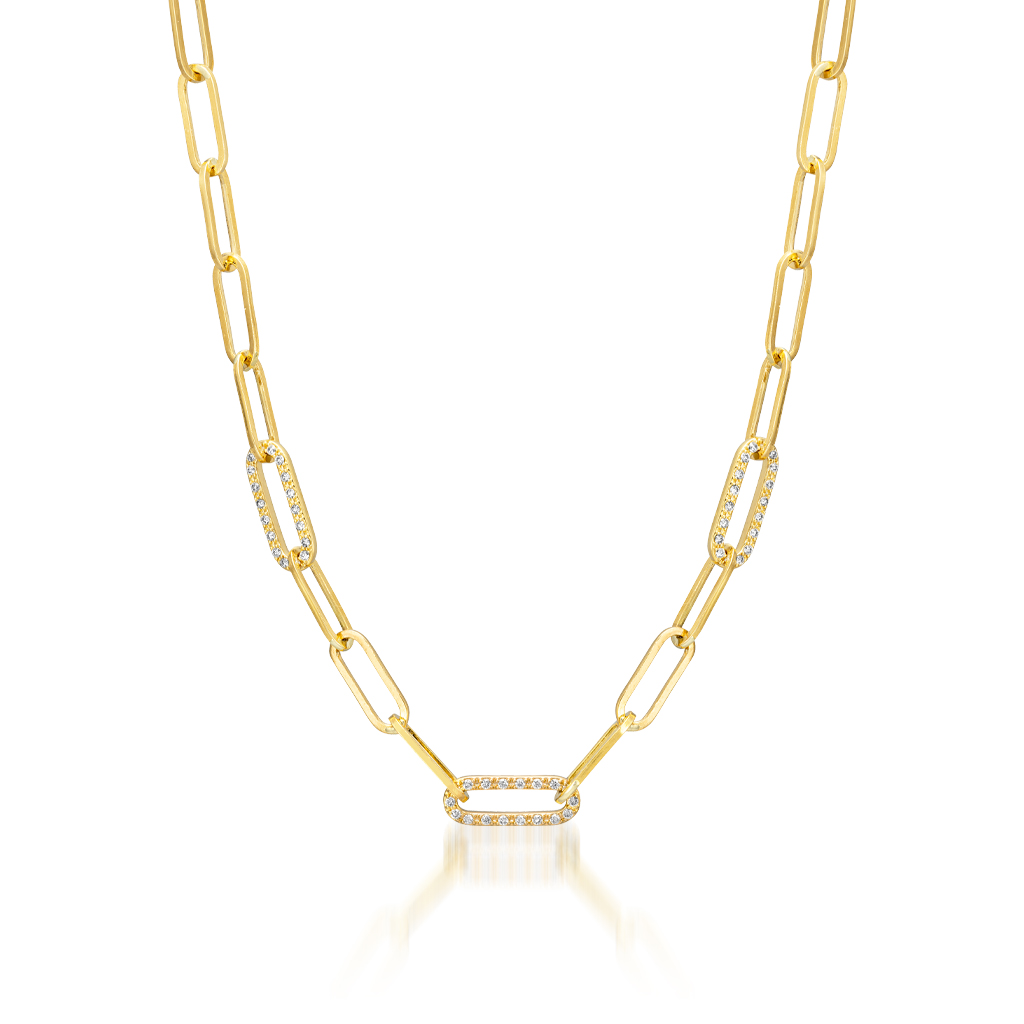 K18 ネックレス DIAMOND LINK CHAIN