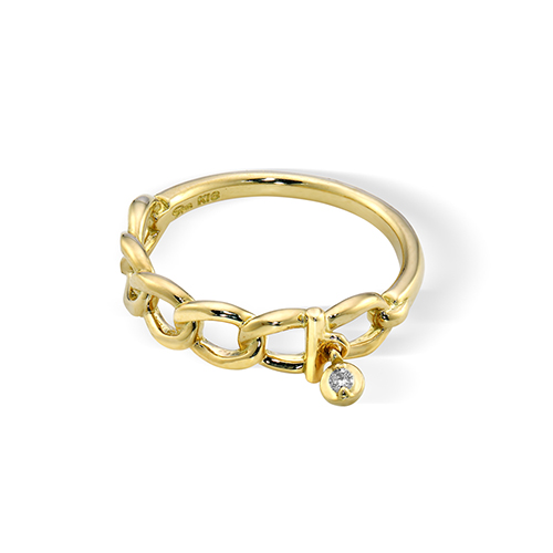 DIAMOND CHAIN PINKIE RING(2ZR1568)K18 ピンキーリング|スター DIAMOND CHAIN PINKIE RING(2ZR1568)K18 ピンキーリング|スター