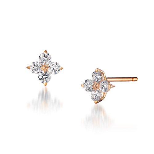 ピアスBRIGHTEST STAR DIAMOND PIERCED EARRINGS(S)(2ZP1440)｜スター