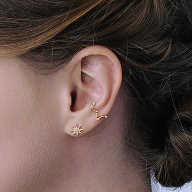CONSTELLATION EAR CUFF(片耳用)(2ZE0298)K18 イヤーカフ