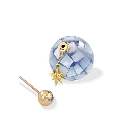 ★★★Ozicc★★★『奇妙な果実』ピアス(両耳)など2点 SHIMMER BALL PIERCED EARRING(片耳用)(2JP1082)K10 ピアス