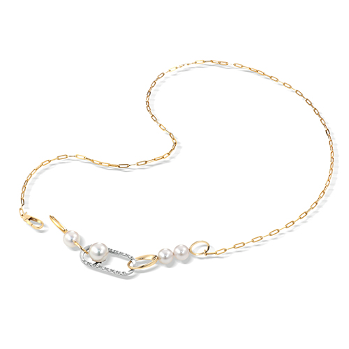 PEARL LINKS NECKLACE(1ZN1086)K18/Pt950 ネックレス|スター PEARL LINKS NECKLACE(1ZN1086)K18/Pt950 ネックレス|スター