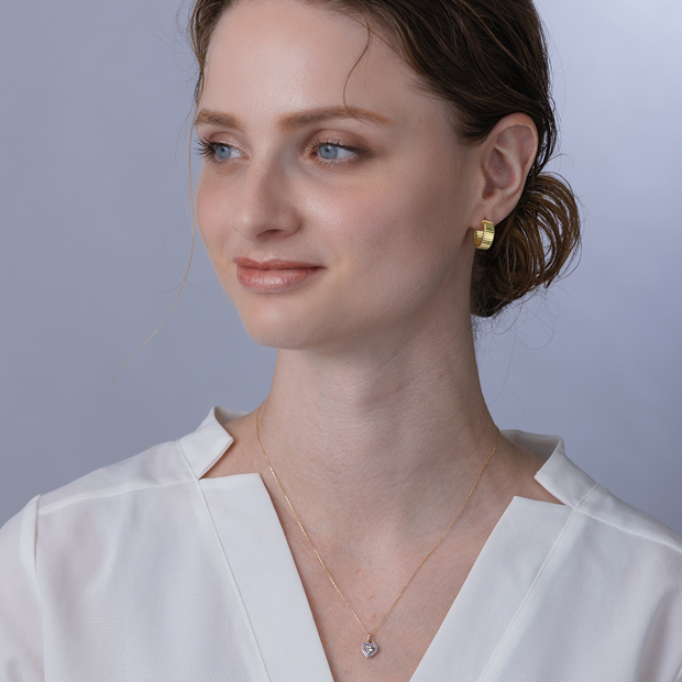 COIL PIERCED EARRING(1.4cm/片耳用)(2JP1091)K10 ピアス