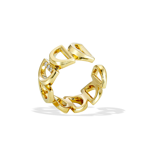 HALF MOON EAR CUFF(片耳用)(2ZE0314)K18 イヤーカフ｜スター