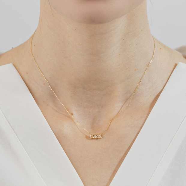 GLIMMER CLUSTER NECKLACE(2JN1177)K10 ネックレス｜スタージュエリー