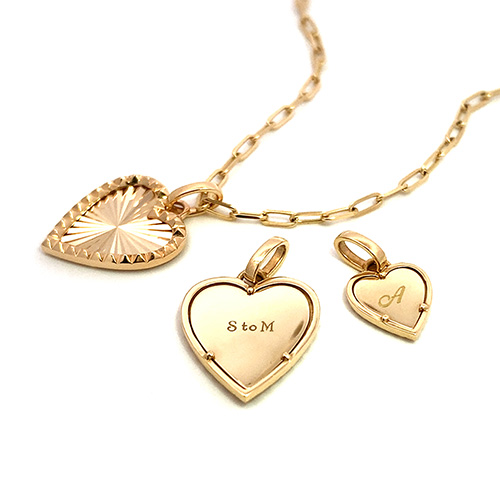 ETCHED HEART CHARM(2JC0140)K10 チャーム｜スタージュエリー公式
