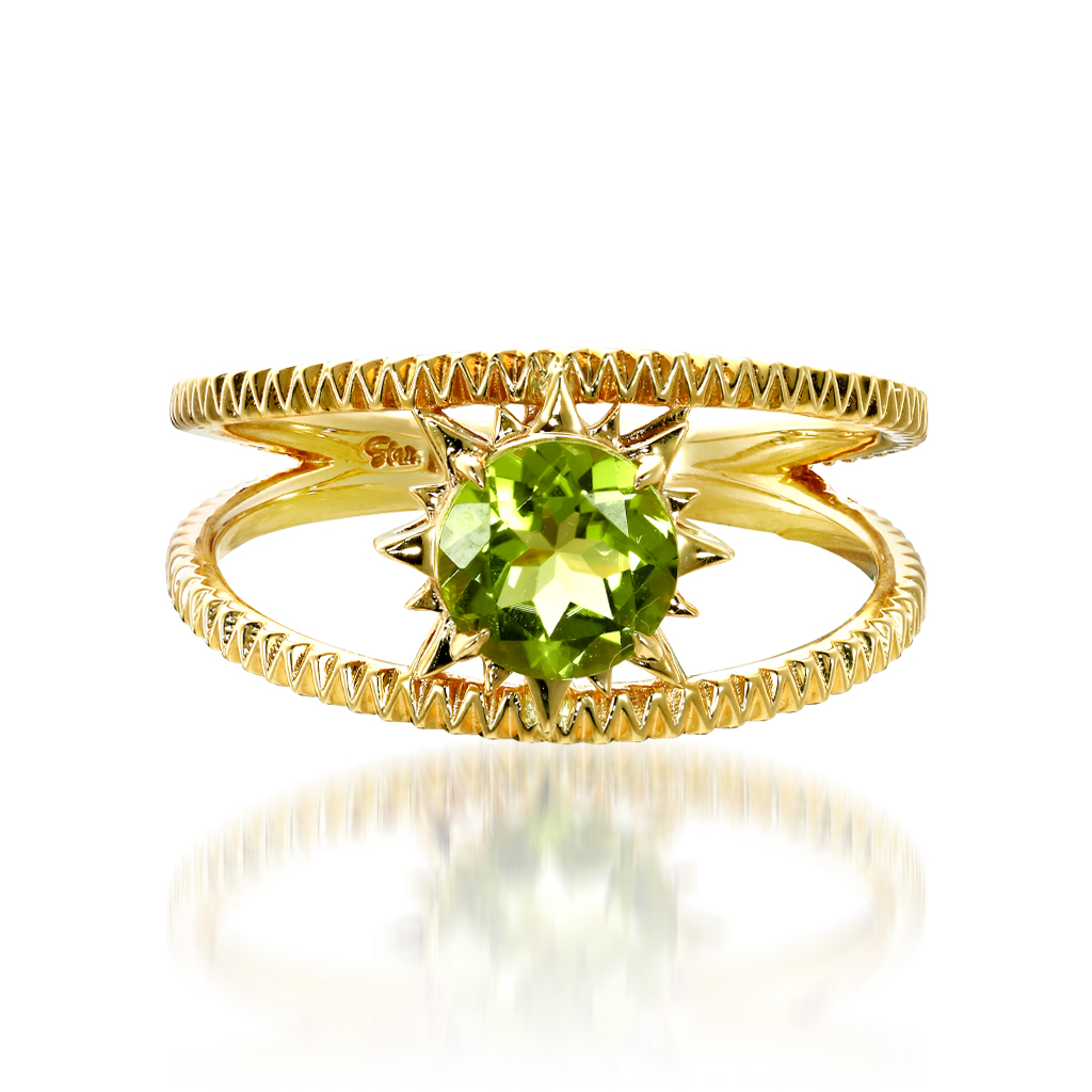 リング(通常サイズ)PERIDOT SUNBURST RING(2JR0536)｜スタージュエリー