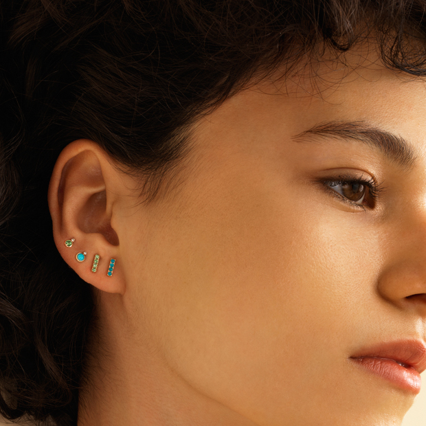 ピアスTURQUOISE TINY STUDS PIERCED EARRING(2JP0912)|スター