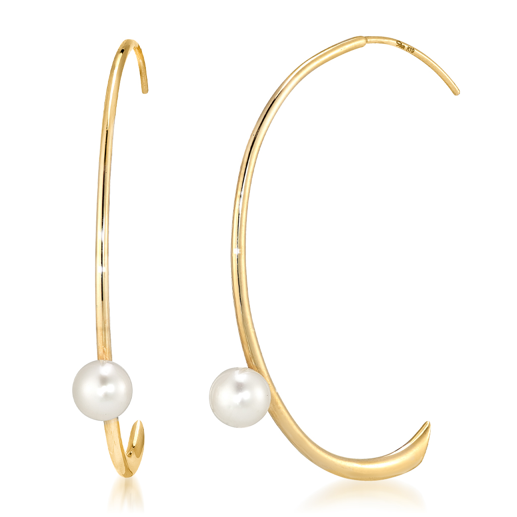 ピアスPEARL HOOP PIERCED EARRINGS (L)(2JP0753)｜スタージュエリー ...