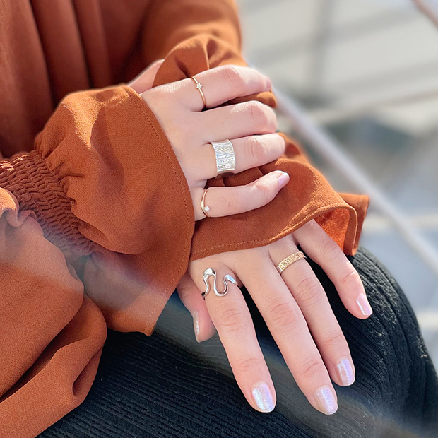 リングWOOD TEXTURE RING(2SR7055)STAR JEWELRY GIRL (スタージュエリ