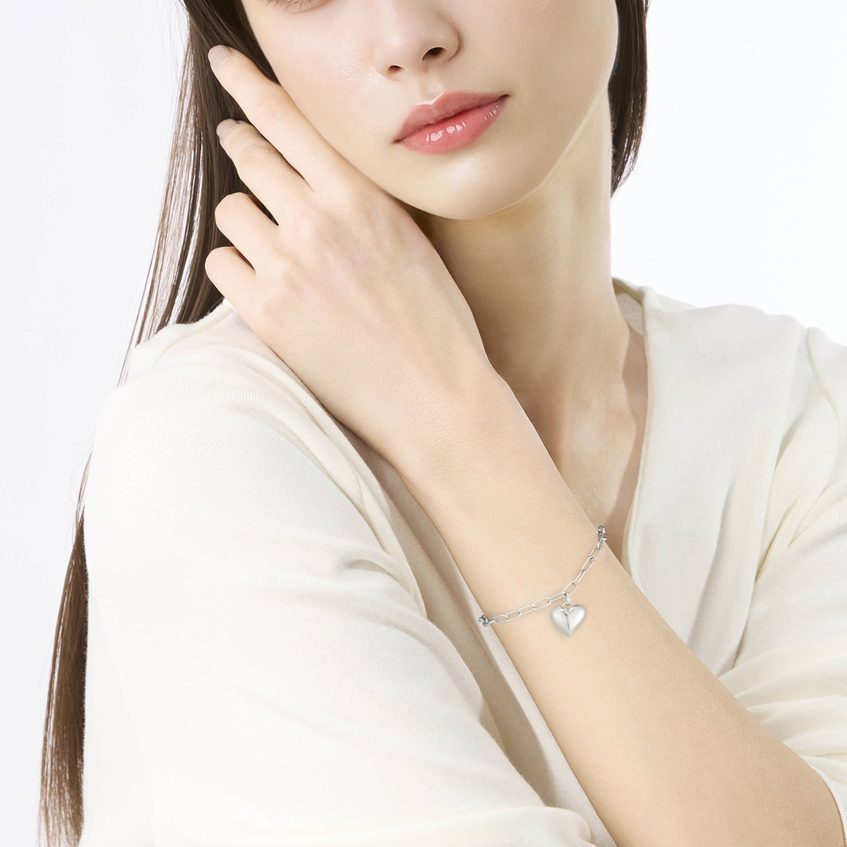 80周年限定商品】PUFFY HEART BRACELET(2SU1026)SV925 ブレスレット