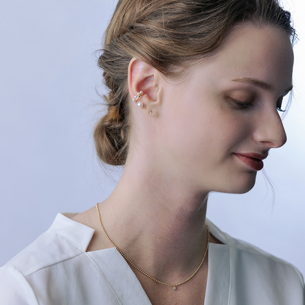 PEARL POPPING EAR CUFF(片耳用)(2JE0184)K10 イヤーカフ｜スター