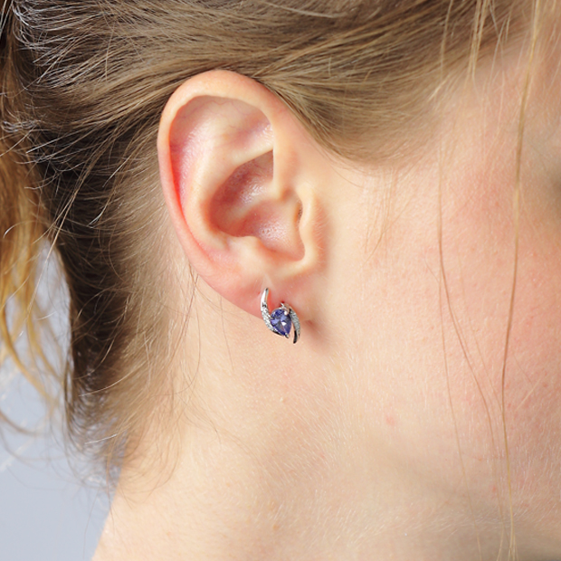 ピアスDIAMOND&TANZANITE PIERCED EARRINGS(1XP0404)｜スター