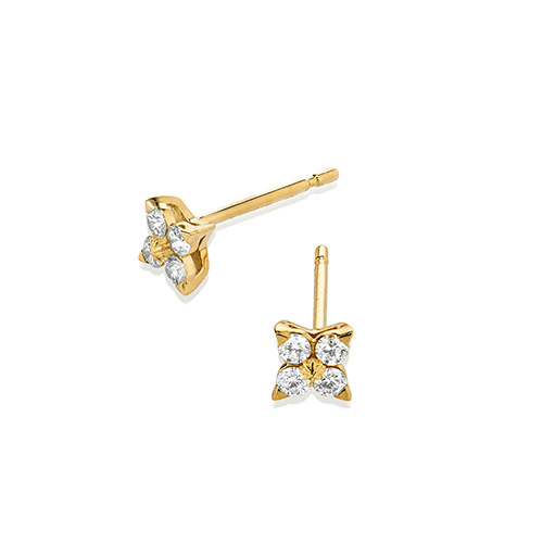 BRIGHTEST STAR DIAMOND PIERCED EARRINGS(SS)(2ZP1667)K18 ピアス