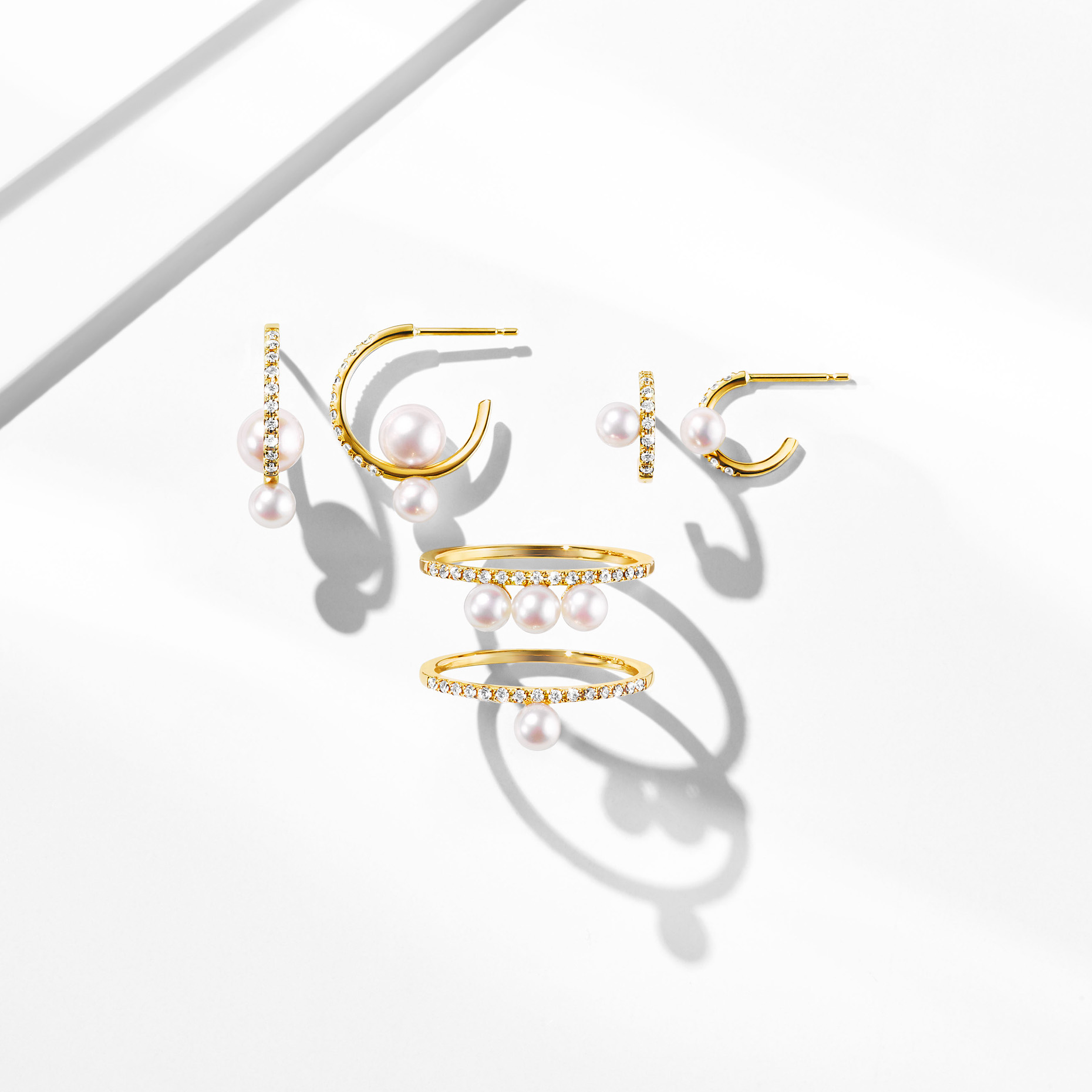 DIAMOND & BABY AKOYA PIERCED EARRINGS(2ZP1665)K18 ピアス DIAMOND & BABY AKOYA PIERCED EARRINGS(2ZP1665)K18 ピアス