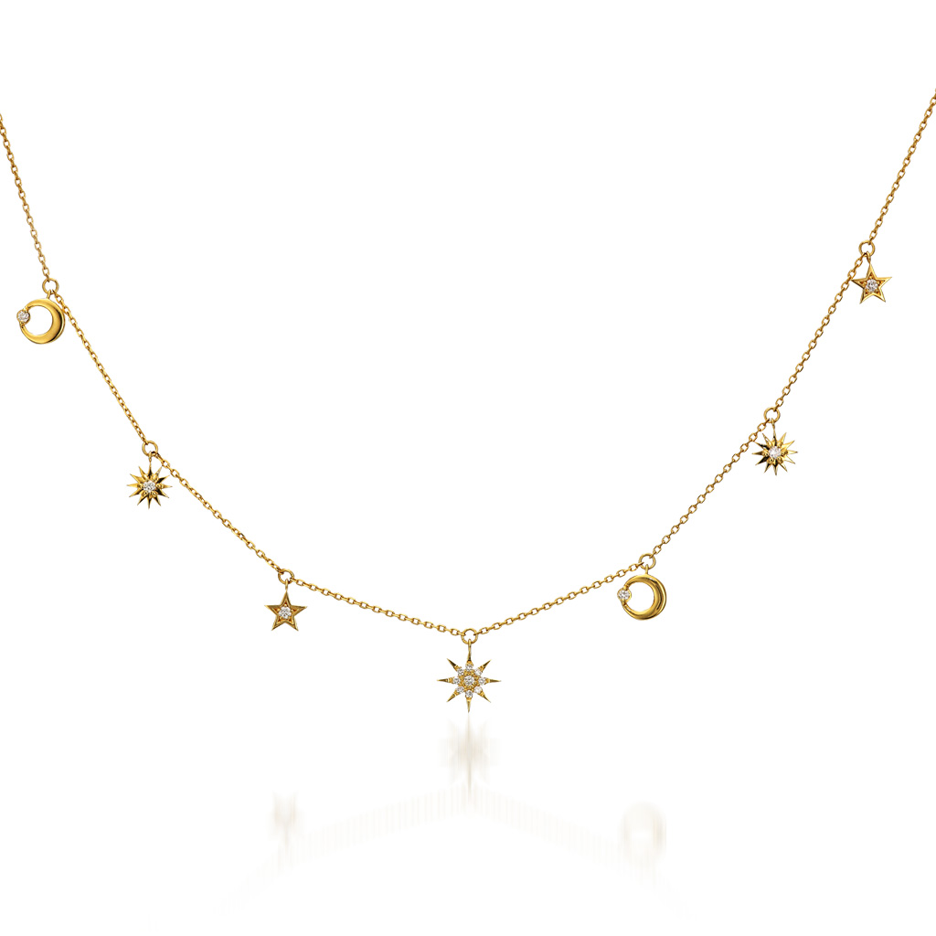 ネックレスMOON & SUN NECKLACE(2ZN2221)｜スタージュエリー公式 ...