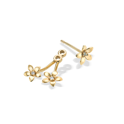 BLOOMING STAR PIERCED EARRING ＆ JACKET (K10/片耳用)(2JP1132)K10