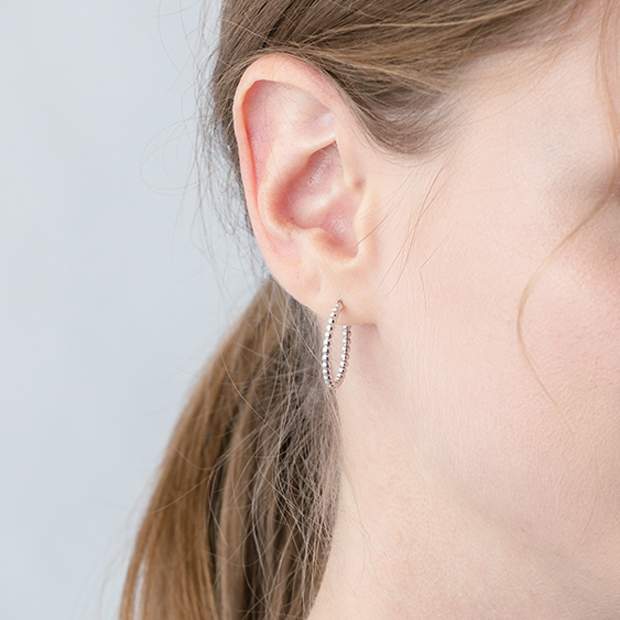 スタージュエリー ボールフープ ピアス 片耳用② BALL HOOP PIERCED EARRING(2.3cm/片耳用)(2JP1050)K10 ピアス