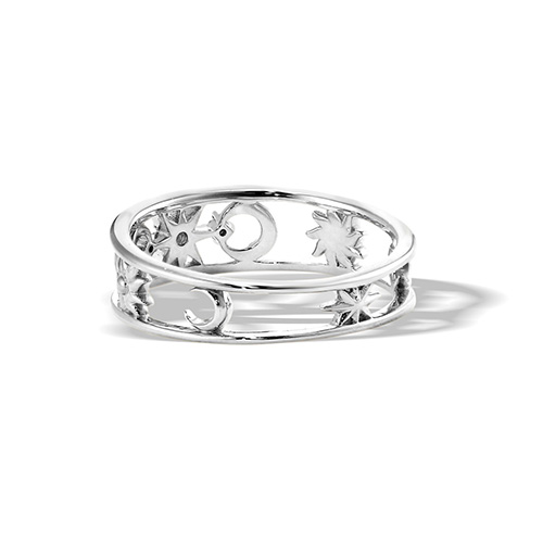 【STAR JEWELRY】MOON & SUN 15号 指輪 MOON & SUN RING(2ZR1535)K18 リング｜スタージュエリー公式