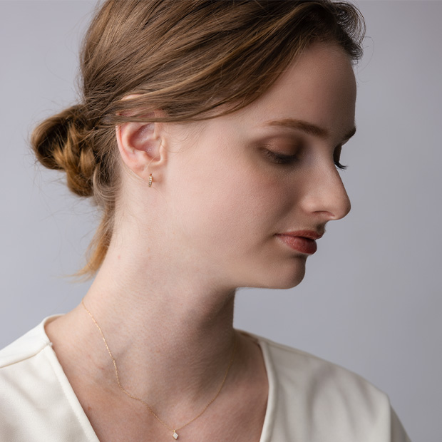 CLICK HOOP PIERCED EARRING(S)(片耳用)(2JP0798)K10 ピアス
