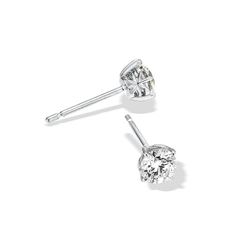 CROSSINGSTAR SETTING PIERCED EARRINGS(1XP0444)Pt950 ピアス｜スター