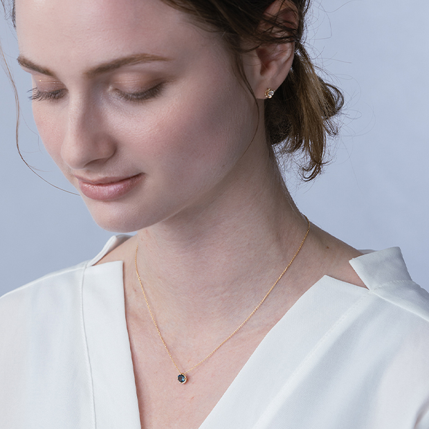 POWER ON THE MOON BLUE TOPAZ NECKLACE(2ZN2336)K18 ネックレス