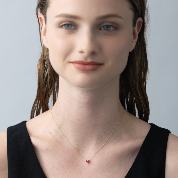 ネックレスMYSTERIOUS HEART RUBY NECKLACE(2ZN2066)|スター ...
