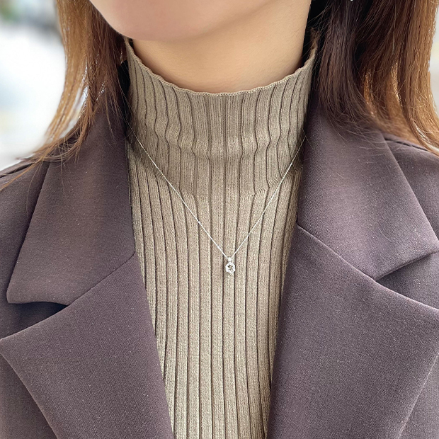 ネックレスWHITE TOPAZ HONEYCOMB NECKLACE(2JN7386)STAR JEWELRY GIRL 