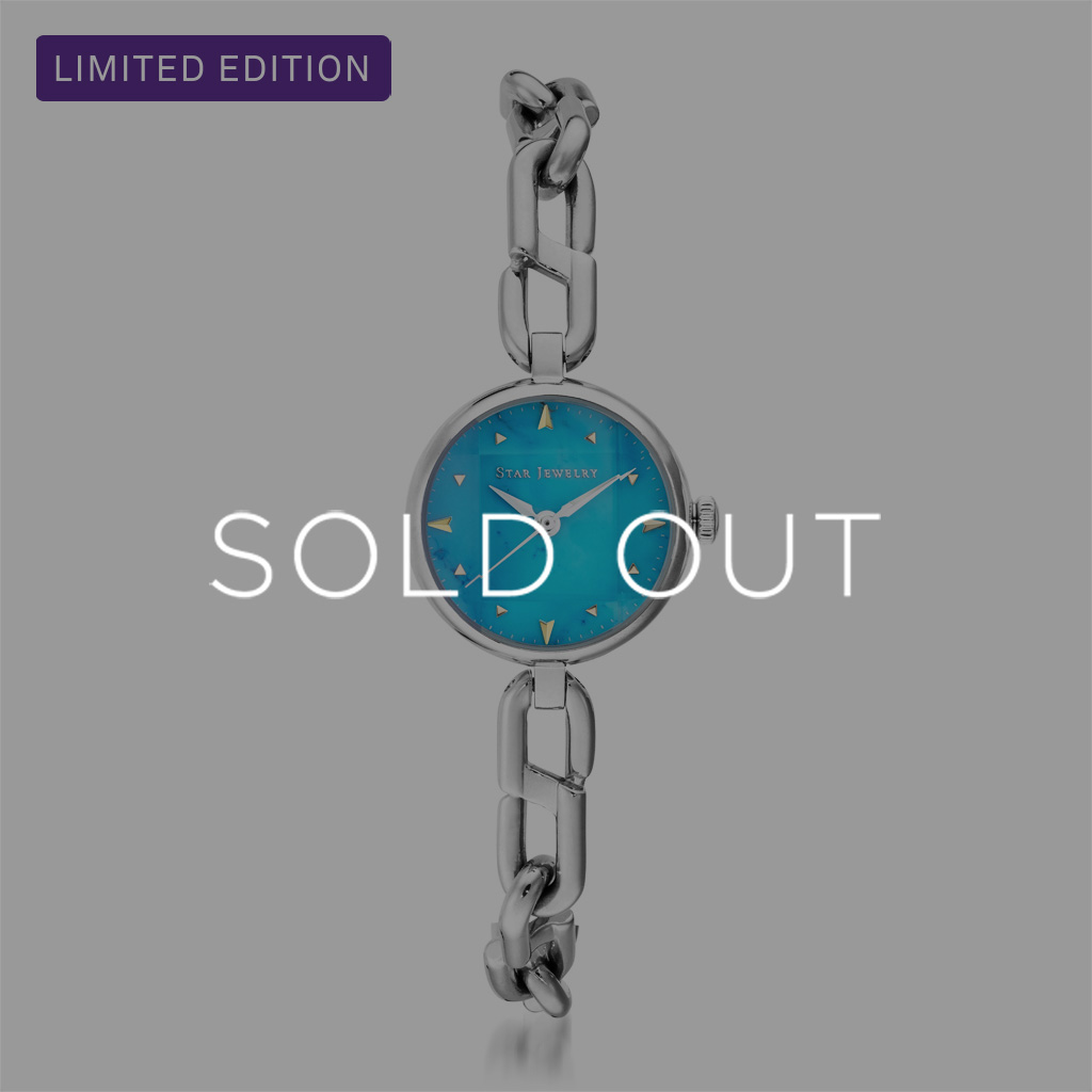 スタージュエリー FACET STONE CHAIN WATCH ターコイズ