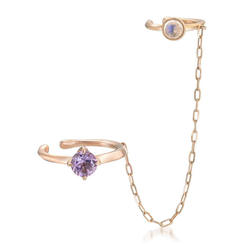 LILAC BLOOM EAR CUFF(片耳用)(2JE0178)K10 イヤーカフ｜スター 