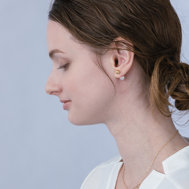 BALL & BALL PIERCED EARRING(片耳用)(2GP0937)K18 ピアス BALL & BALL PIERCED EARRING(片耳用)(2GP0937)K18 ピアス