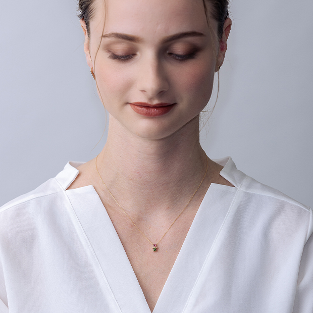 Green Tourmaline necklace / K18YG | CURA JEWELRY