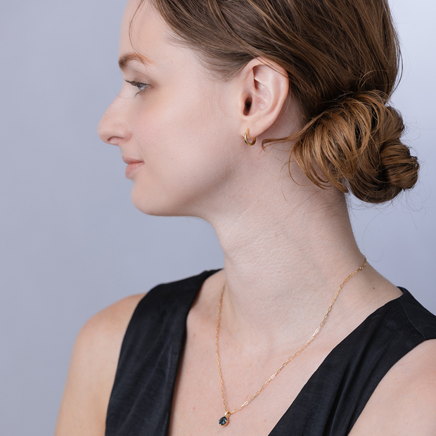 HOOP PIERCED EARRING(1.2cm/片耳用)(2GP0941)K18 ピアス｜スター