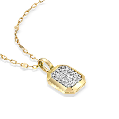 DIAMOND PAVE CHARM(1ZC0773)Pt950/K18 チャーム｜スタージュエリー