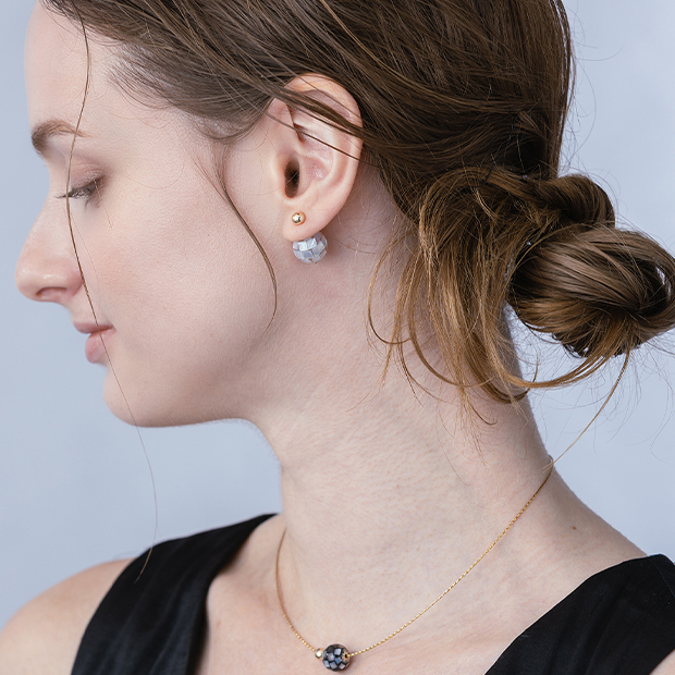 SHIMMER BALL PIERCED EARRING(片耳用)(2JP1080)K10 ピアス