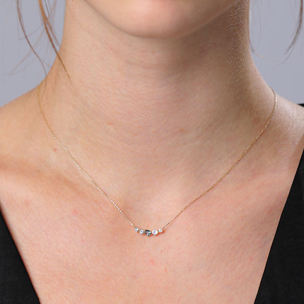 ネックレスBLUE TOPAZ/BLUE MOONSTONE NECKLACE(2JN0976)｜スター