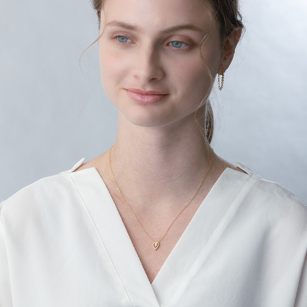 BRILLIANCE DROP NECKLACE(1ZN1147)K18 ネックレス｜スタージュエリー