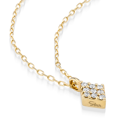 DIAMOND SKINNY NECKLACE(2JN1105)K10 ネックレス｜スター