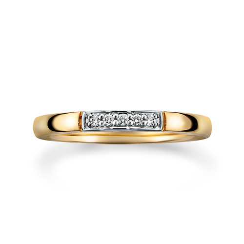 Melted Harmony」MARRIAGE RING(2PR0761)Pt950/K18 マリッジリング