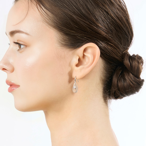 CLEAR CELESTIAL DROP PIERCED EARRINGS (SV)(2SP0919)SV925 ピアス
