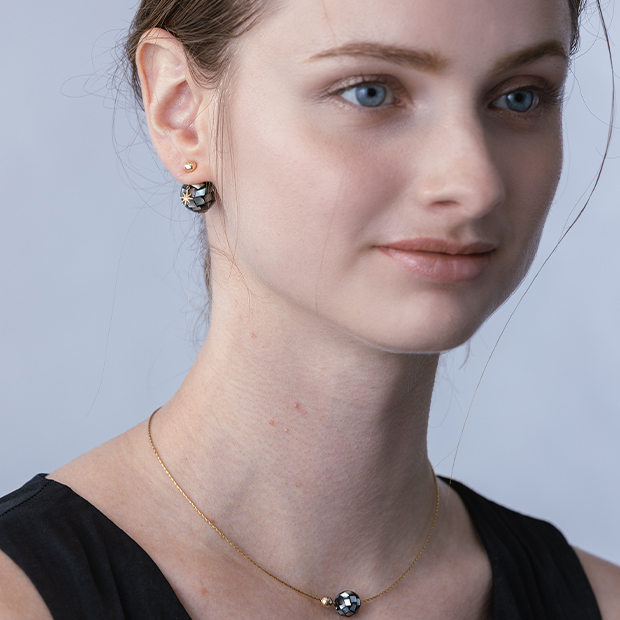 SHIMMER BALL PIERCED EARRING(片耳用)(2JP1083)K10 ピアス