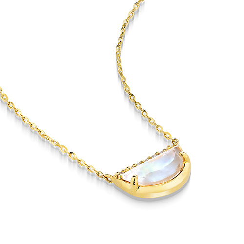 HALF MOON NECKLACE(2ZN2492)K18 ネックレス｜スタージュエリー