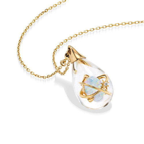 CLEAR GLOW DROP NECKLACE(2JN1130)K10 ネックレス｜スター