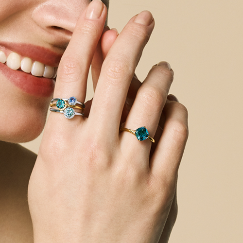 リングPOWER ON THE MOON BLUE TOPAZ RING(2ZR1545)|スタージュエリー